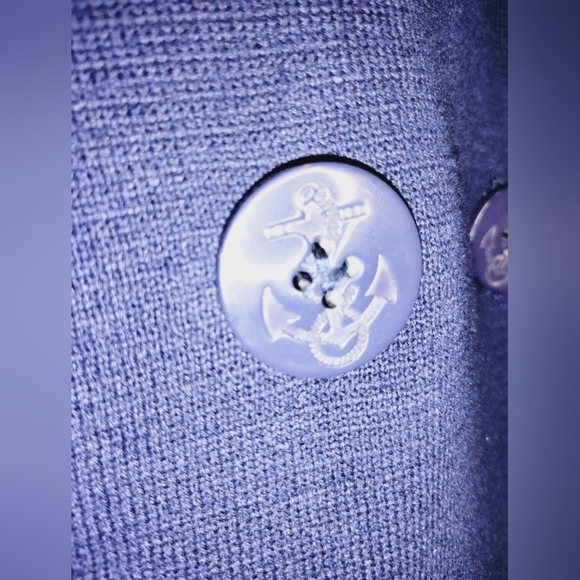 NAUTICAL NAVY KNIT DOUBLE BREASTED JACKET - Picture 12 of 13